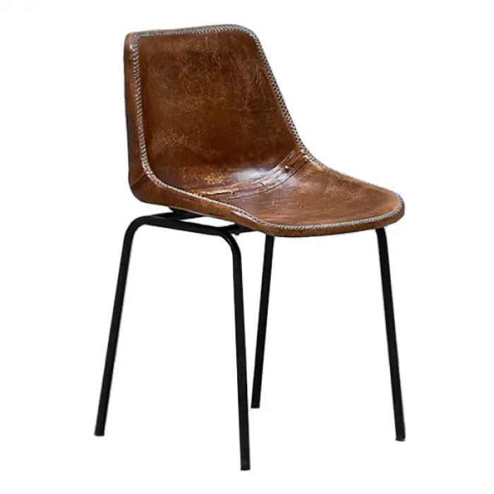 Стул Leather Schoolhouse Chair от ImperiumLoft