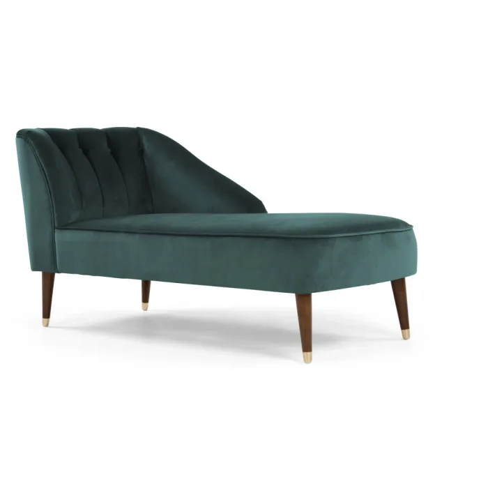 Кушетка Chaise Longue, Peacock Blue Velvet от ImperiumLoft