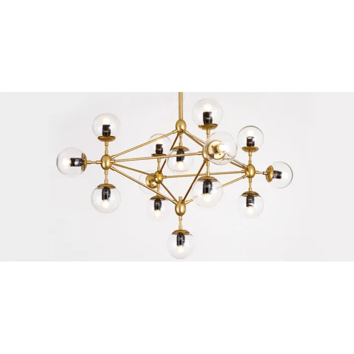 Люстра Modo Chandelier Globes Blue Ambre Gold от ImperiumLoft