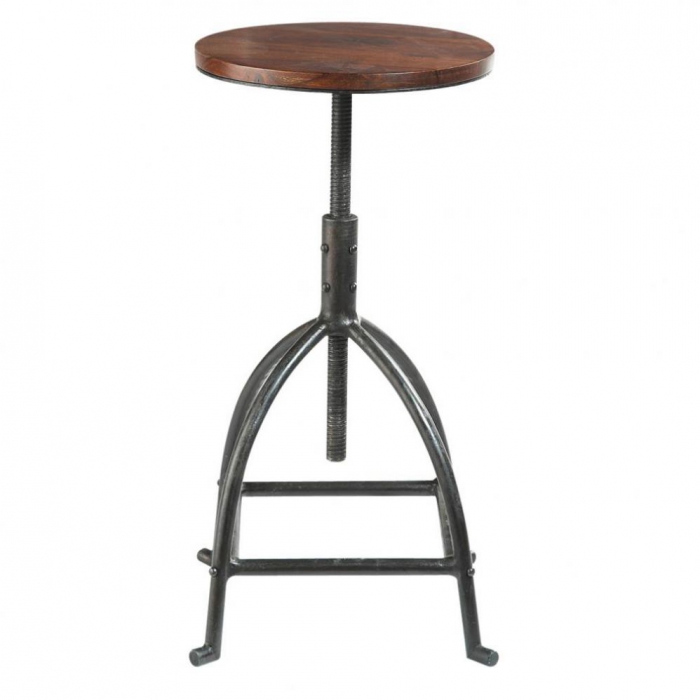Барный стул Industrial Bar Oak Barstool от ImperiumLoft