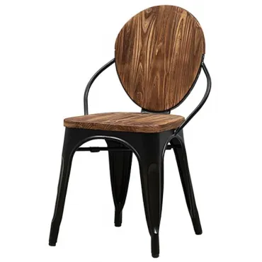 Стул Tolix chair Wooden Black designed by Xavier Pauchard