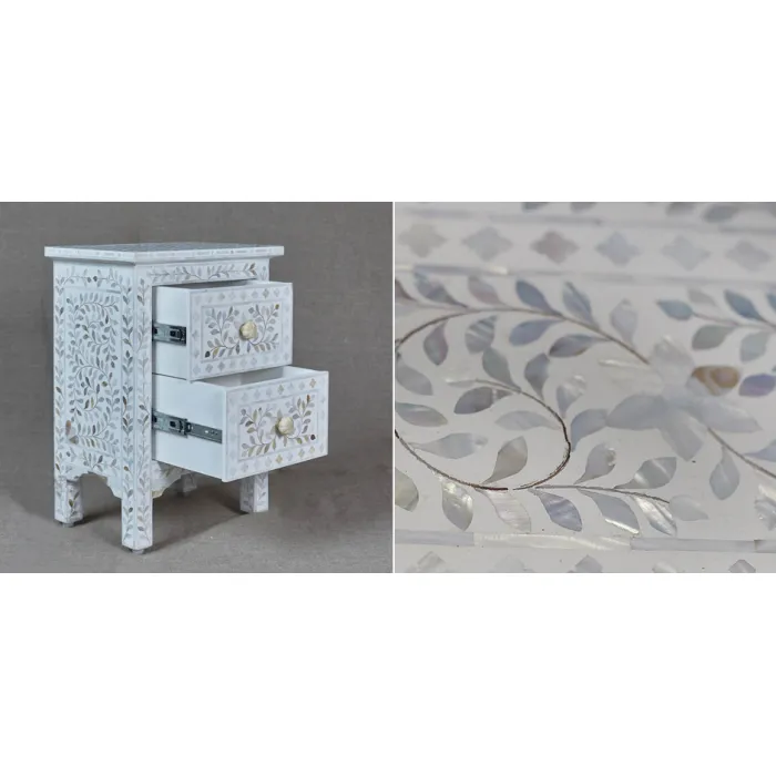 Тумба Inlaid Bone White c 2 ящиками от ImperiumLoft