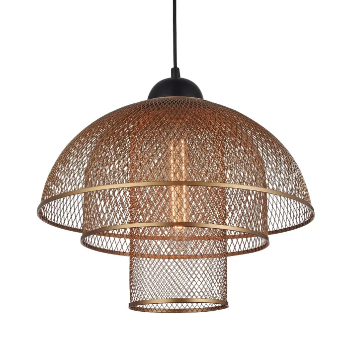 Подвесной светильник Loft Grid Pendant Skirt Gold от ImperiumLoft