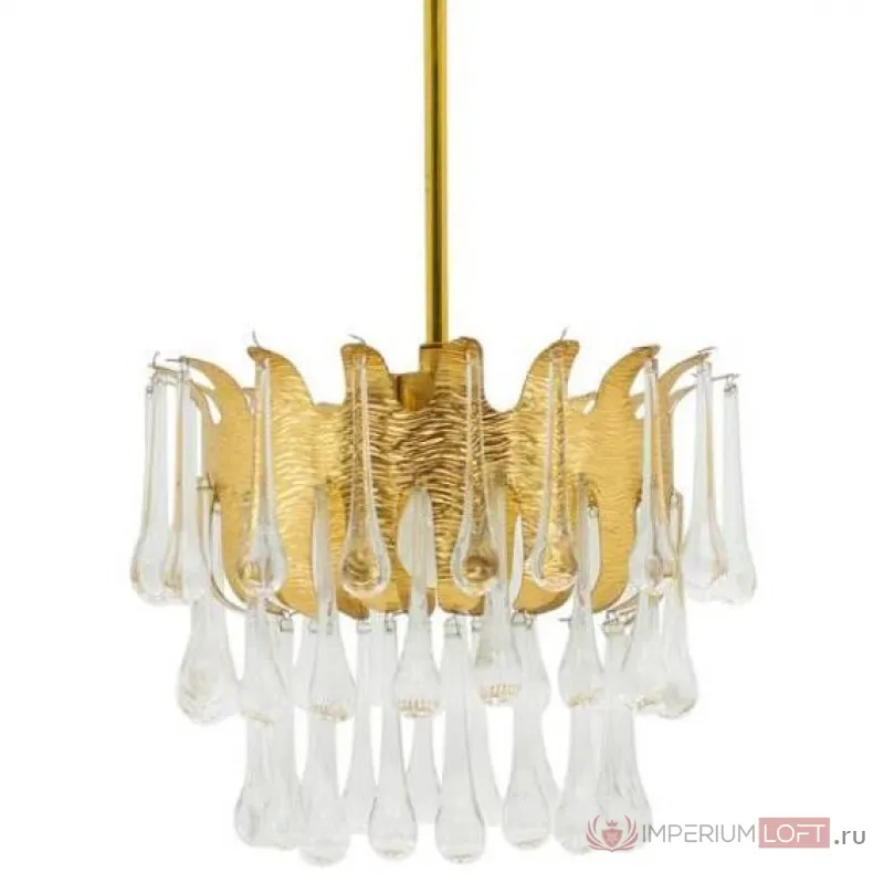 Люстра Ernst Palme Glass and Gilded Brass Chandelier от ImperiumLoft