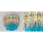 1960s Vintage Murano Glass Chandelier turquoise glass от ImperiumLoft