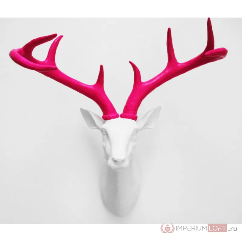 Голова оленя - Белая с красными рогами от ImperiumLoft