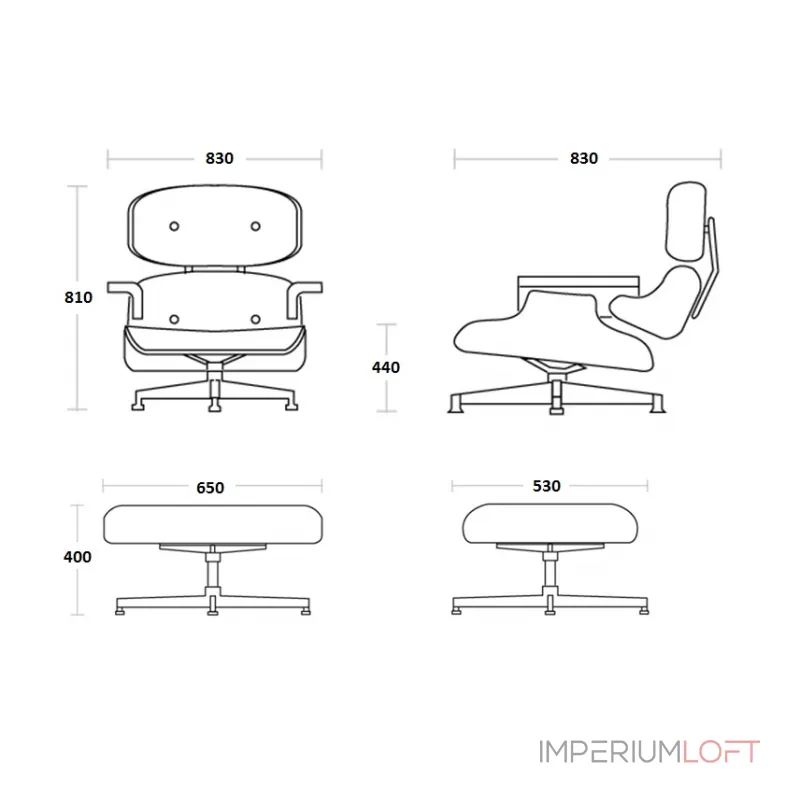 Кресло Lounge Chair & Ottoman