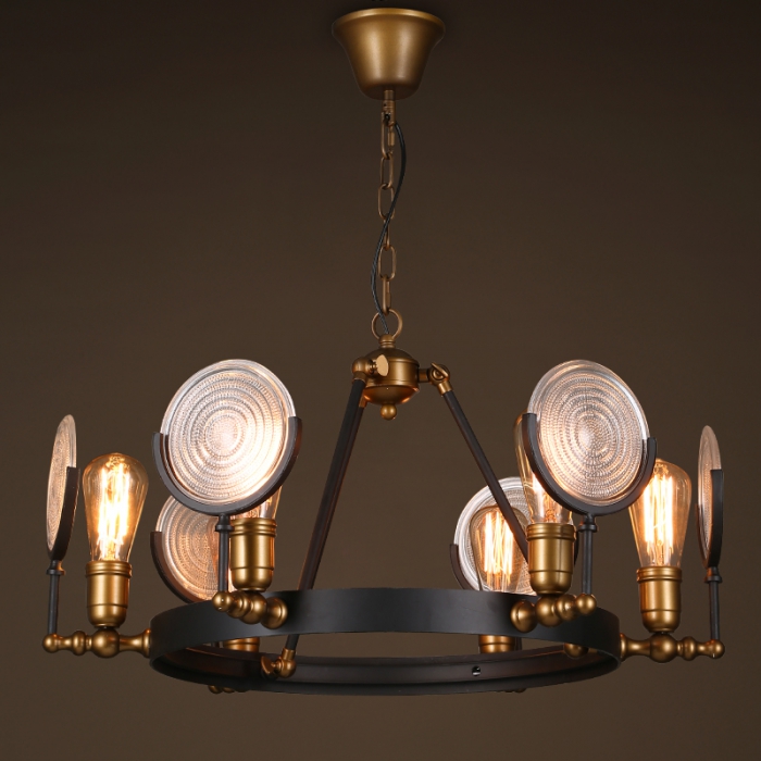Люстра GASLIGHT LENS Chandelier 6 от ImperiumLoft