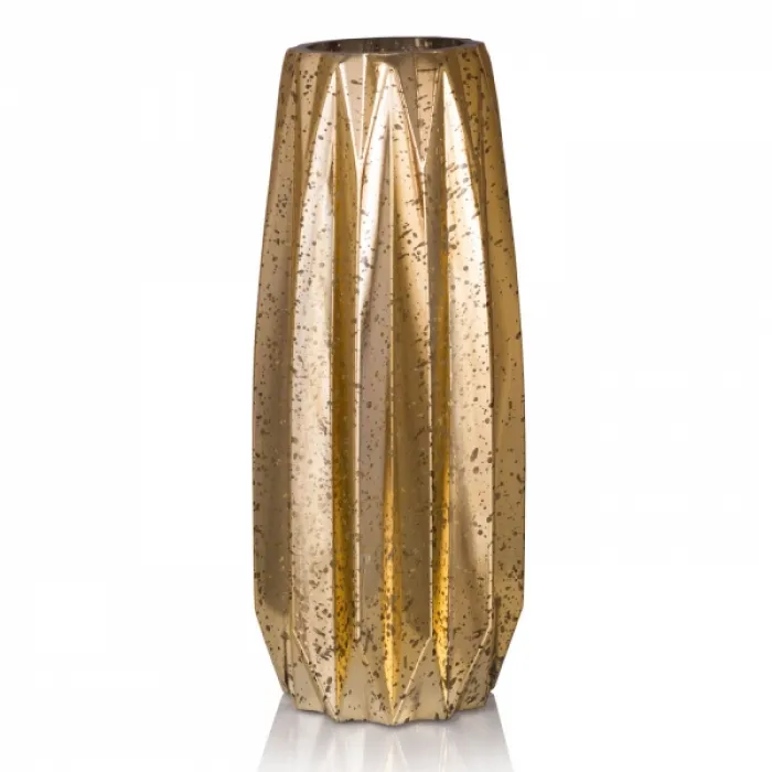 Стеклянная ваза Nugget Gold Fluted от ImperiumLoft