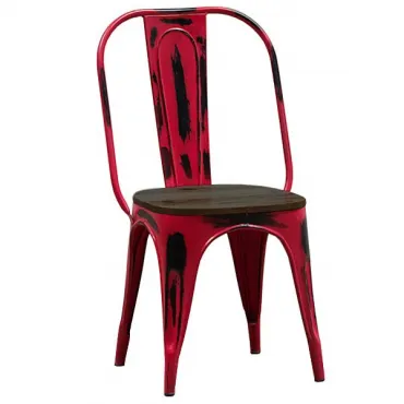 Кухонный стул Tolix Marais Chair Vintage Red Wood designed by Xavier Pauchard		 in 1934