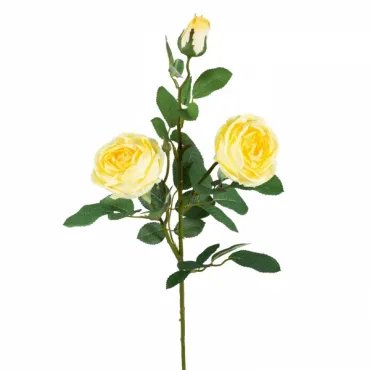 Декоративный искусственный цветок Large Branch Yellow Rose