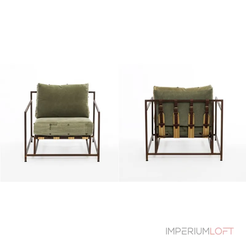 Кресло Inheritance Armchair Olive Military Fabric