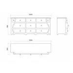 Комод винтаж Dialma Brown blu scuro от ImperiumLoft