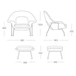 Кресло Womb Chair and Ottoman designed by Eero Saarinen in 1948 от ImperiumLoft