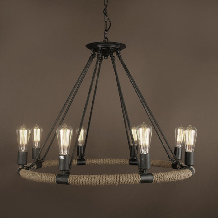 Люстра Round Tube Loft Rope Light от ImperiumLoft