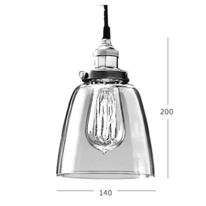 Подвесной светильник Loft Clear Glass Cloche от ImperiumLoft