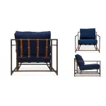 Кресло Kenn X Miller armchair Indigo and copper denim designed by Stephen Kenn and Simon Miller