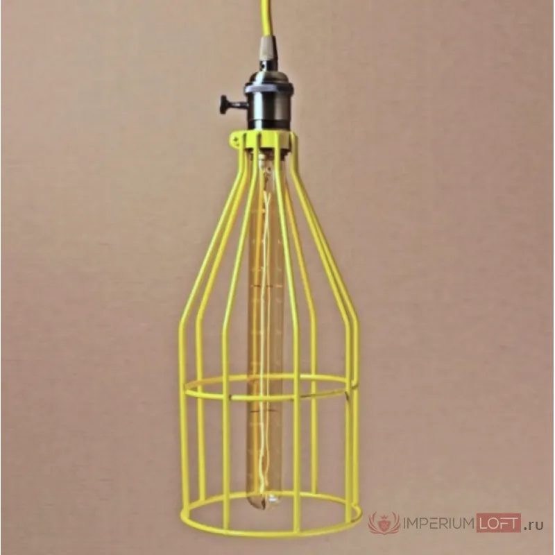 Подвесной светильник Wire Cage Pendant Twix Yellow от ImperiumLoft