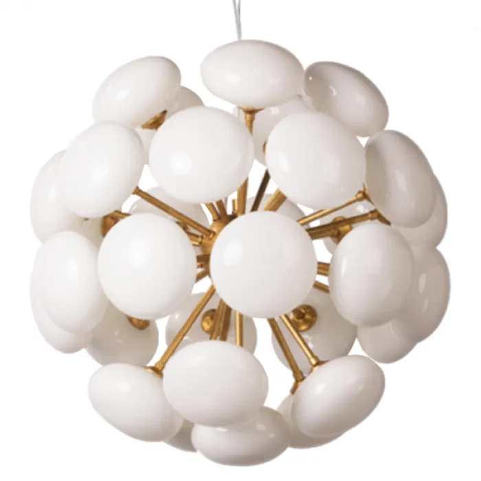 Люстра Mid-Century Sputnik Milk Glass Chandelier от ImperiumLoft