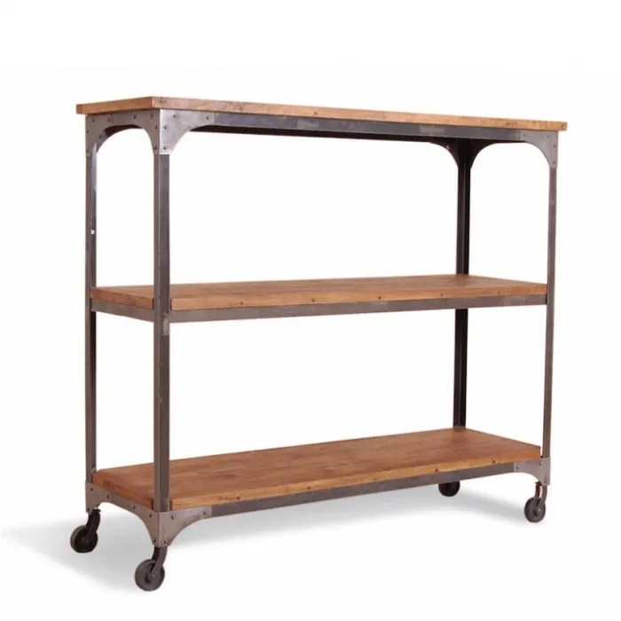 Стеллаж Industrial Metal Rust Shelf Rack on Wheels от ImperiumLoft