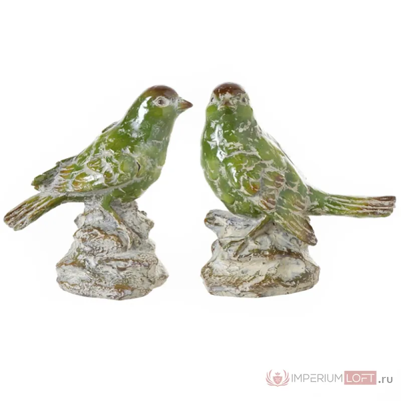 Статуэтки зеленые керамические птички 2 шт от ImperiumLoft