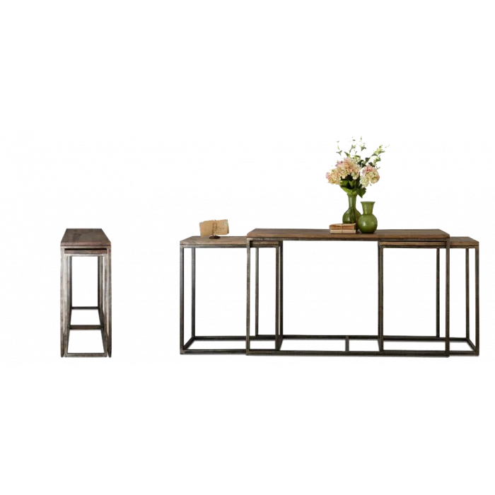 Консоль Industrial Metal Rust Triple Console Table от ImperiumLoft