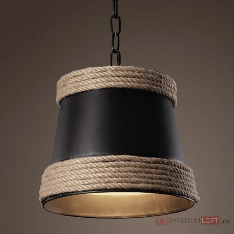 Подвесной светильник Black & Hemp Pendant Lamp от ImperiumLoft