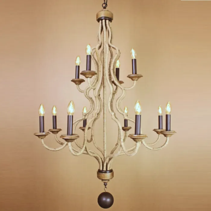 Подвесной светильник Loft Rope 12 Chandelier от ImperiumLoft