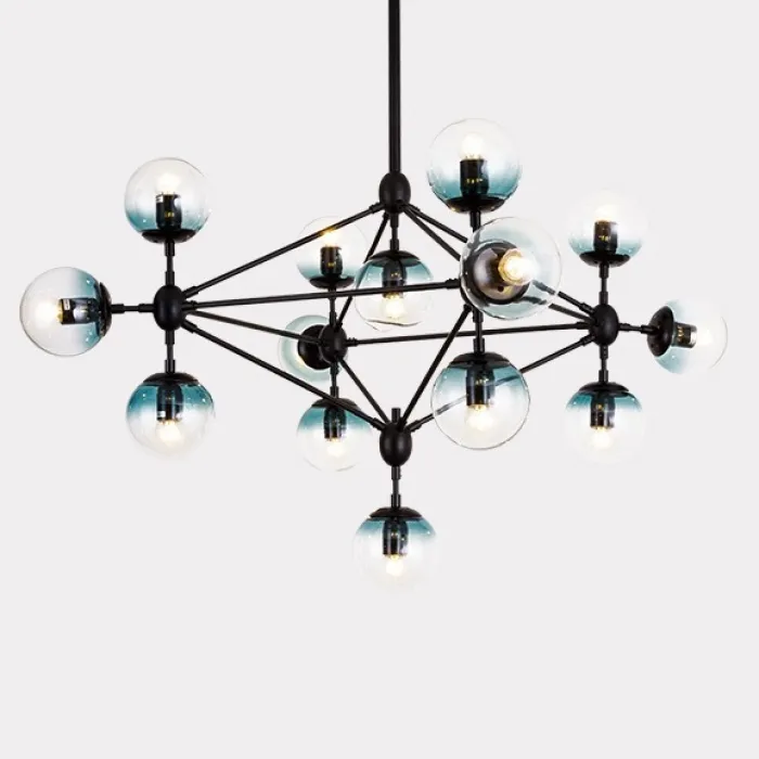 Люстра Modo Chandelier Globes Blue Ambre Black от ImperiumLoft