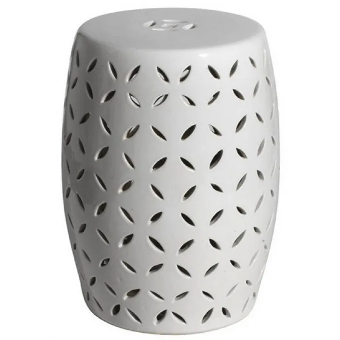 Керамический табурет Carved Garden Stool - White от ImperiumLoft