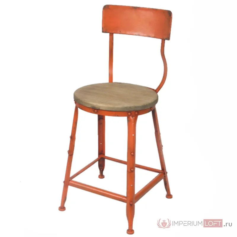 Барный стул Industrial Barstool Vintage Orange от ImperiumLoft