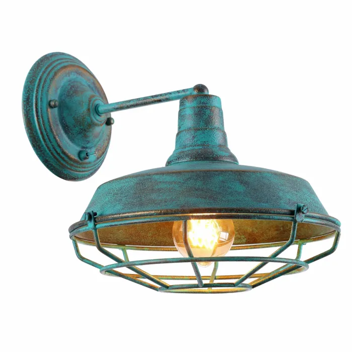 Бра Wall lamp DARK CAGE turquoise vintage от ImperiumLoft