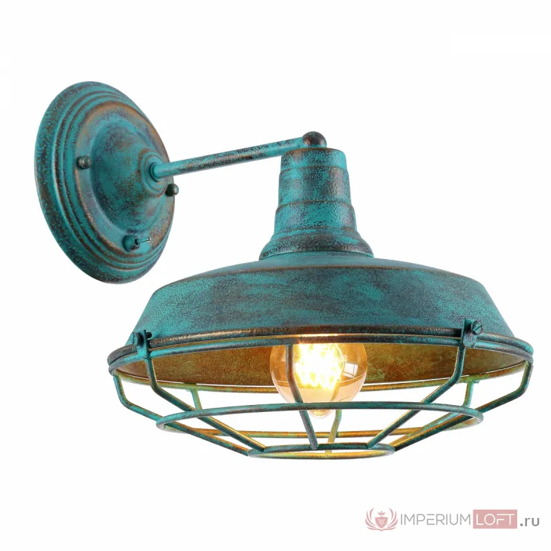 Бра Wall lamp DARK CAGE turquoise vintage от ImperiumLoft