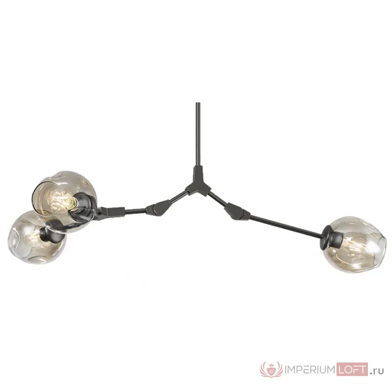 Люстра Сrumpled Glass Bubble Chandelier Gray 3 плафона от ImperiumLoft