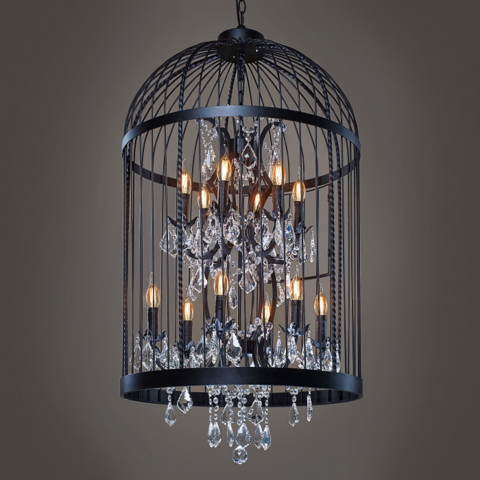 Люстра Steampunk Birdcage Chandelier 60 black от ImperiumLoft