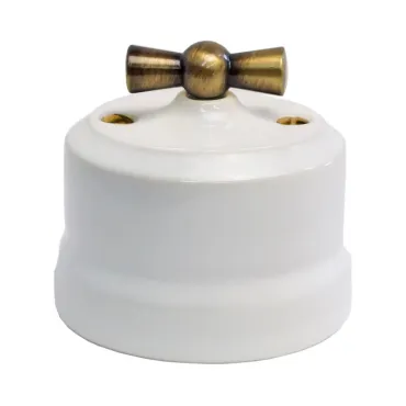 Переключатель поворотный с бронзовой ручкой Edisel Verona KVBSw1-k01