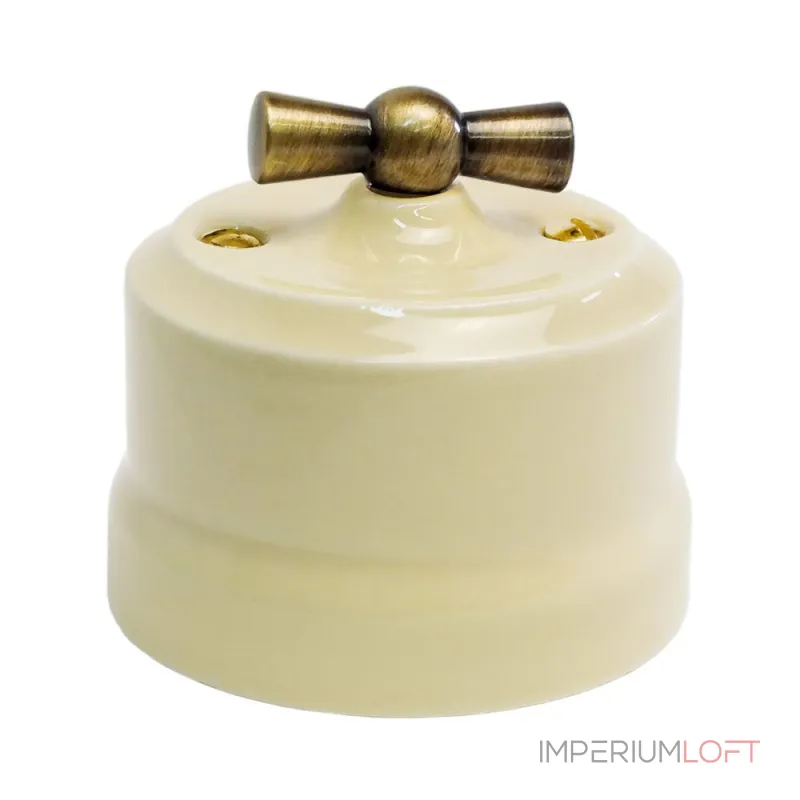 Переключатель поворотный с бронзовой ручкой Edisel Verona KVBSw1-К02