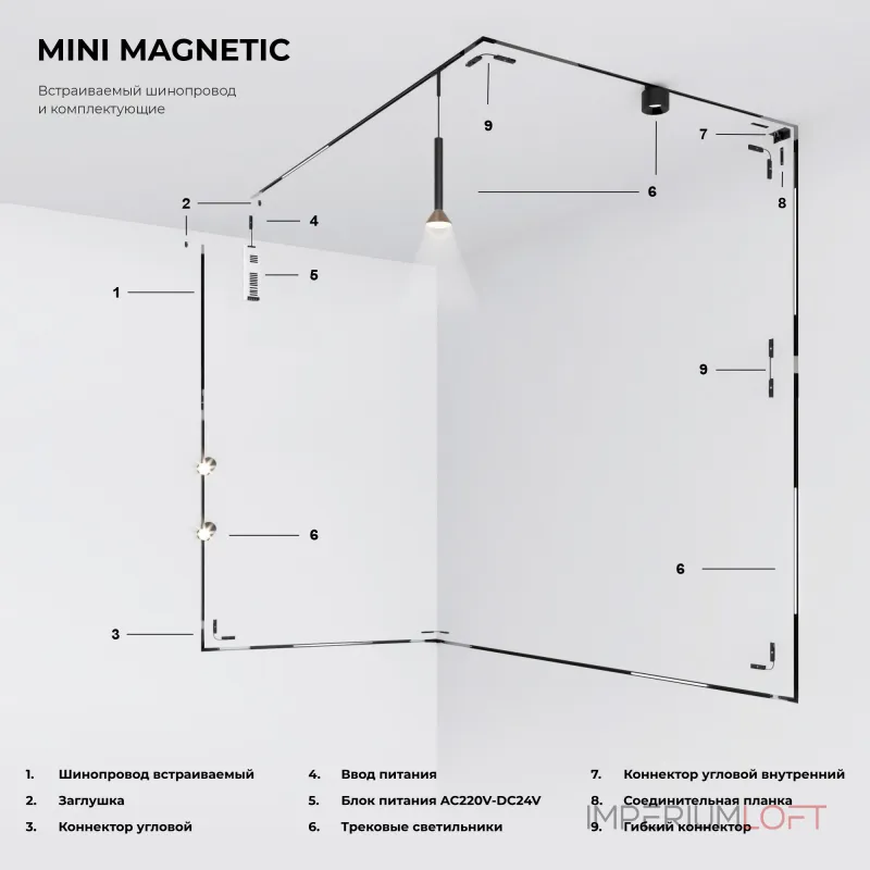 Гибкий коннектор черный Elektrostandard mini magnetic a065633
