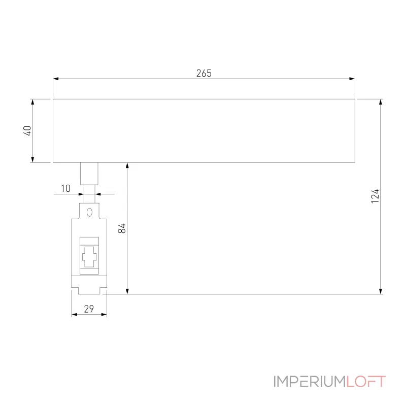 Декоративная стойка с вводом питания 124 мм Elektrostandard Esthetic Magnetic 85140/00