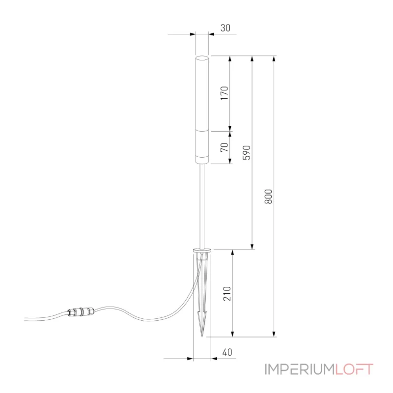 Ландшафтный светильник Elektrostandard Invi 35155/F черный