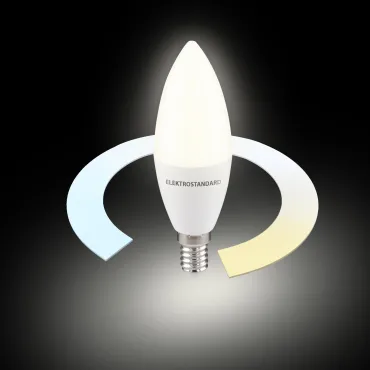 Умная лампа Свеча LED C37 Е14 7W 3300К-6500К CCT+DIM Elektrostandard a071005