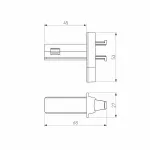 Соединитель для круглого шарнирного коннектора чёрный Elektrostandard slim magnetic a063967
