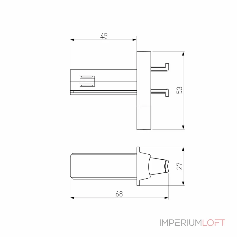 Соединитель для круглого шарнирного коннектора чёрный Elektrostandard slim magnetic a063967