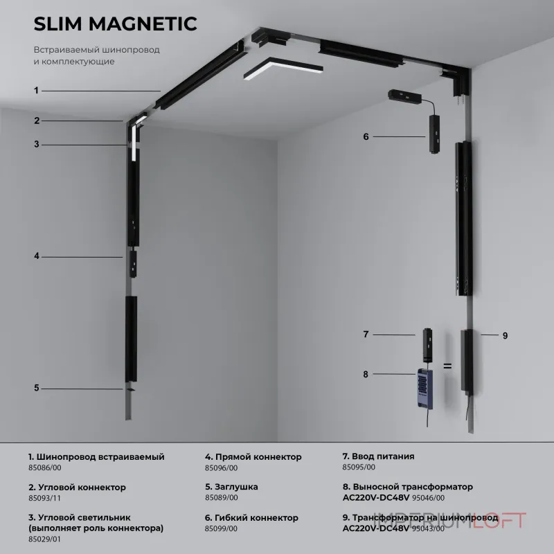 Трековый светильник Elektrostandard slim magnetic a065984