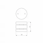 Коннектор круглый шарнирный для накладного шинопровода чёрный Elektrostandard slim magnetic a063966