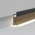 Алюминиевый профиль черный для плинтуса под светодиодную ленту Elektrostandard ll-2-alp021 a066619