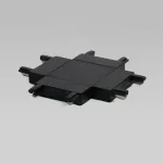Четырёхсторонний соединитель для накладного шинопровода чёрный Elektrostandard flat magnetic a063738