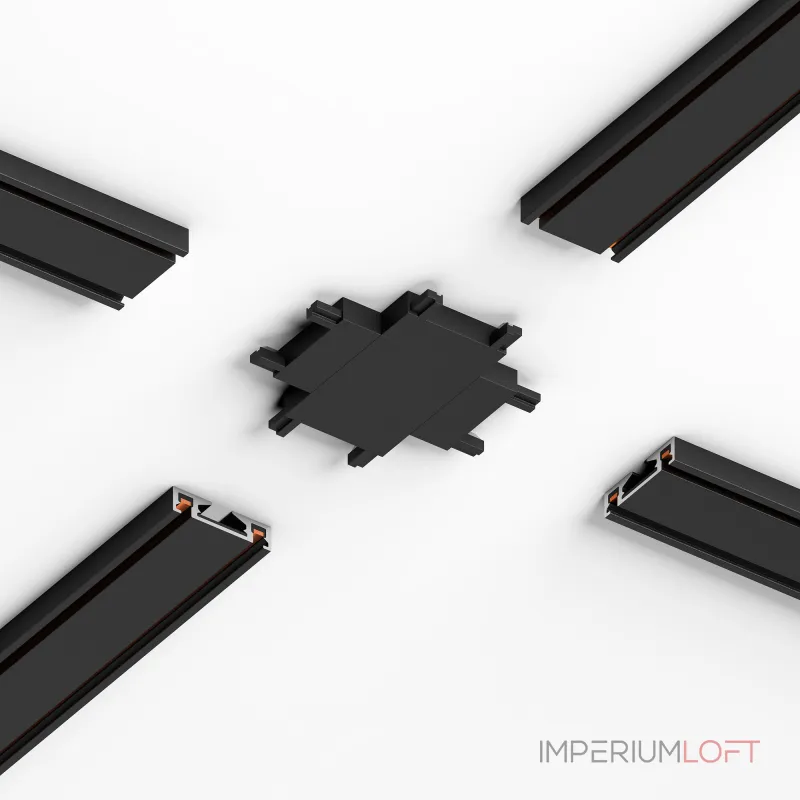 Четырёхсторонний соединитель для накладного шинопровода чёрный Elektrostandard flat magnetic a063738 Четырёхсторонний соединитель для накладного шинопровода чёрный Elektrostandard flat magnetic a063738