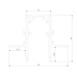 Встраиваемый шинопровод ГКЛ 12,5мм Elektrostandard Slim Magnetic a067494