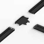 Четырёхсторонний соединитель для накладного шинопровода чёрный Elektrostandard flat magnetic a063738